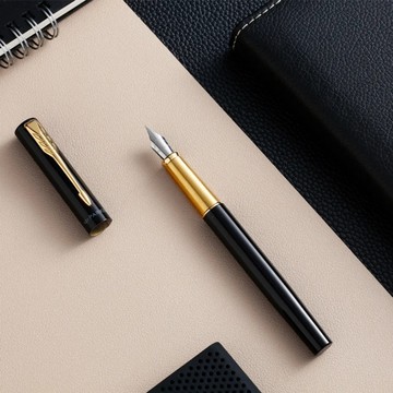 PARKER派克 新威雅XL系列 限定版鋼筆-幻影黑金夾 F尖(PK0996)