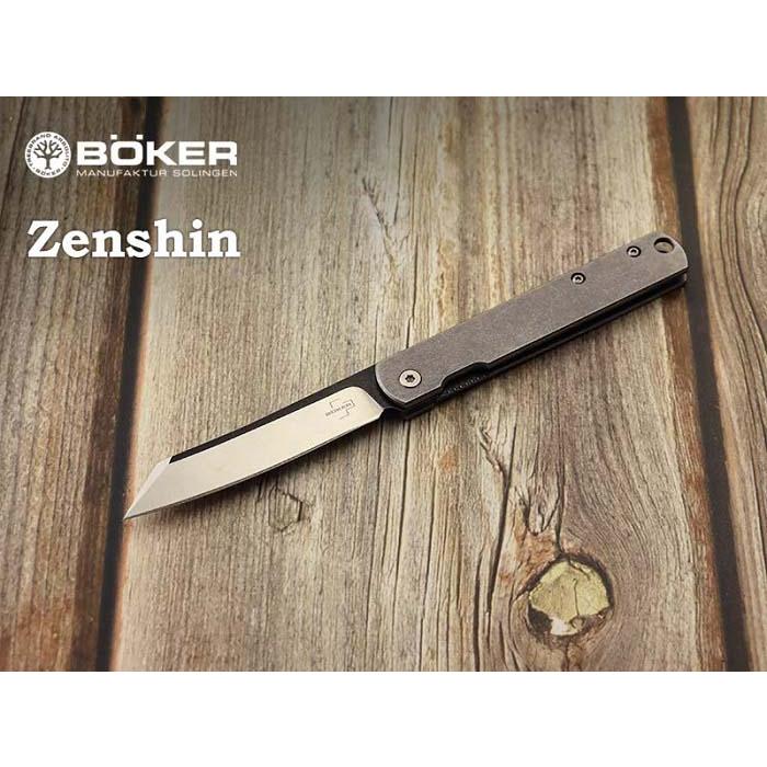 ボーカー プラス 01BO368 ゼンシン ステンレス フレームロック 折り畳みナイフ,BOKER Plus Zenshin Folding Knife