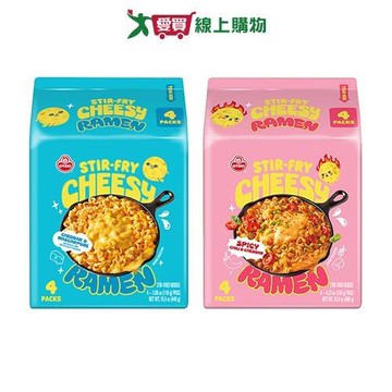 韓國不倒翁切達起司風味炒麵系列(原味/香辣)(4包/袋)【愛買】