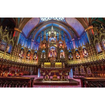 HC -世界風情-蒙特婁聖母聖殿 台灣製 1000片夜光拼圖 1000-017