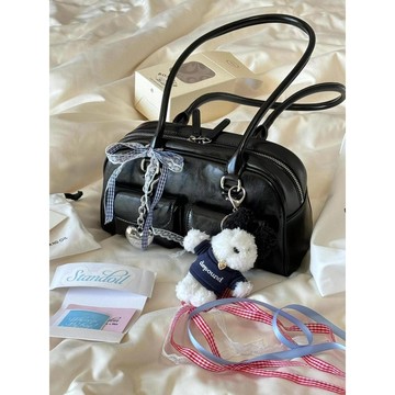 Bag House👜 韓係小衆複古手提腋下包包女2024新款大容量通懃波士頓單肩託特包 託特包