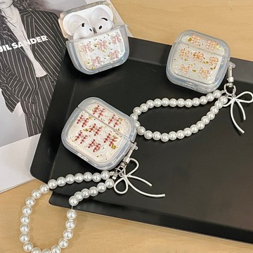 【台灣出貨】ins韓系金箔蝴蝶結 AirPods Pro3 4 Pro2保護套 3代 2代 1代蘋果 耳機殼 藍芽耳機套