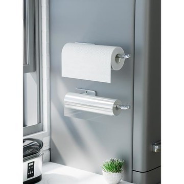 廚房紙巾架子免打孔掛桿一次性懶人抹布收納掛鉤卷紙架專用紙掛架