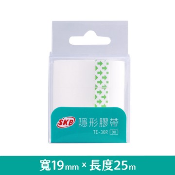 SKB TE-30R 隱形膠帶補充包 隱形膠帶替換帶3入裝 19mmx25M 透明膠帶 寫字膠帶 無痕膠帶 好愛買
