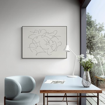 藝術掛畫｜張巧怡 | Drop A Line-1 - 楓木色鋁框