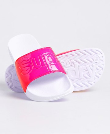 Superdry Women's Women's Pool Sliders Pink / Fluro Pink - Size: M
