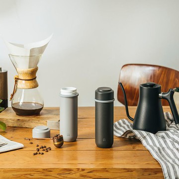 JIN真瓷系列-輕量隨行陶瓷保溫瓶260ML(5色) 黑