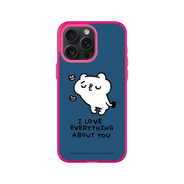 iPhone 15 Pro Max Clear 粉漾桃 - 爽爽貓 Song Song Meow by SECOND - I Love everything about you (kiss版)