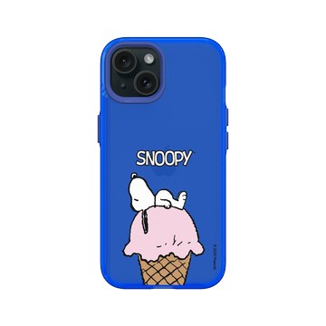 iPhone 15 Clear 激光藍 - 史努比 Snoopy - 冰淇淋甜筒