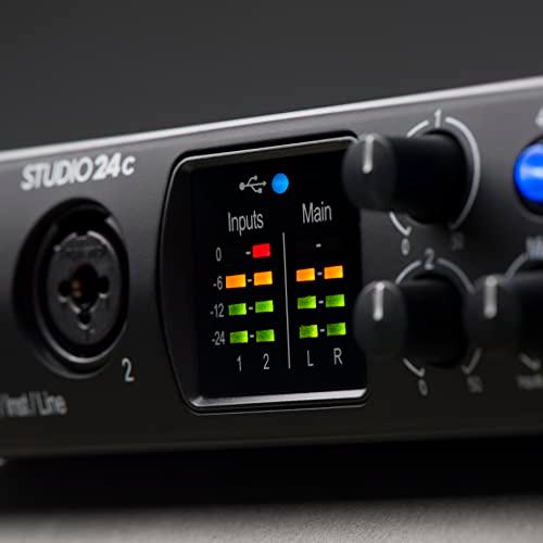 PreSonus Studio 24c オーディオ MIDIインターフェース 24Bit 192kHz 2入出力USB-C互換 Studio One