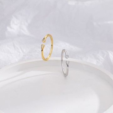 ▪NANA▪N23 日韓流行時尚戒指 可調式戒指 可調戒指 設計款 可愛貓爪 水鑽百搭 戒指 開口戒 配件 飾品