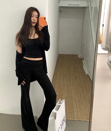 VIVILIAN懶人一秒出門弓字背心+設計感褲裙+中長罩衫三件套裝