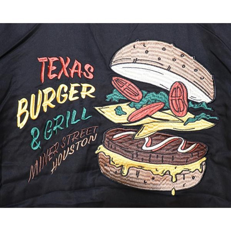 HOUSTON/ヒューストン BOWLING SHIRT BURGER 2022ハンバーガー柄