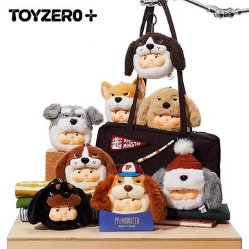 盲袋新品💫正版狗狗出没膠臉毛绒盲盒🎁TOYZERO PP X MONSTER潮玩公仔盲袋🛒高顏值包包掛飾 送朋友禮物