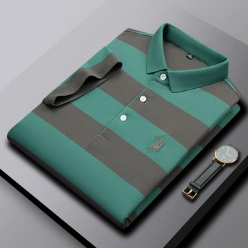 【新款熱賣】中年爸爸夏裝短袖t恤40歲polo衫上衣服夏季薄款中老年人男士爺爺