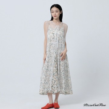 綁帶造型透膚洋裝 PizzaCutFive PCF262486096