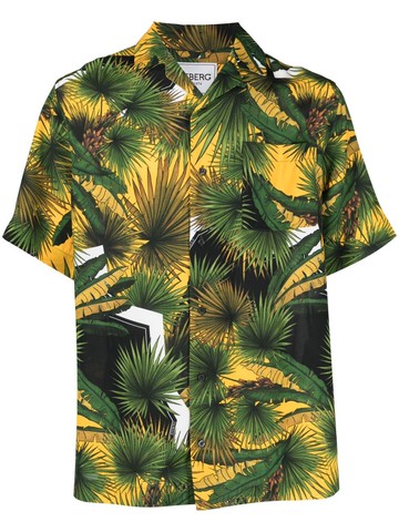 Iceberg - botanical-print short-sleeved shirt - men - Viscose - M - Green