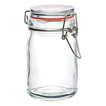 utopia 扣式玻璃密封罐 橘色  250ml  1個