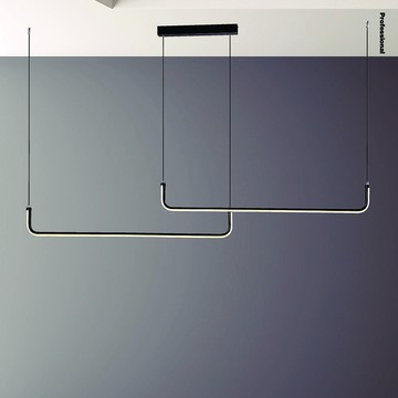 LED 42W 三色變光 工業風U型線條餐吊燈  22-6055-1