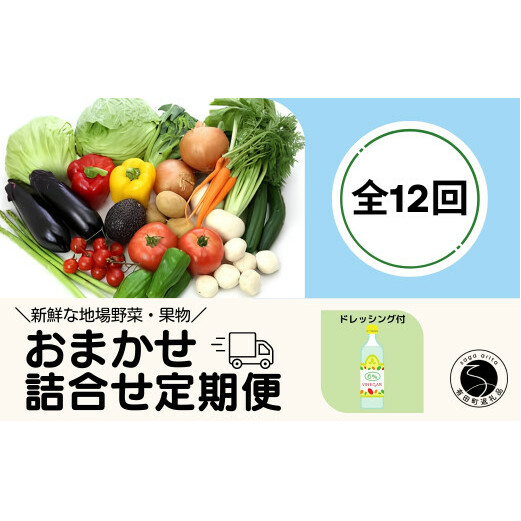 F120-1 新鮮な地場 野菜・果物 おまかせ詰合せ（ドレッシング付）12回 定期便 JA伊万里