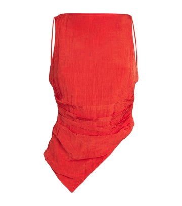 SIR. Crinkle-Satin Asymmetric Ligera Top