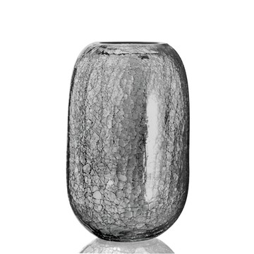 【好物良品】高款_家居輕奢透明冰裂玻璃花瓶 花藝花器 插花裝飾品 桌面餐桌擺飾-透明