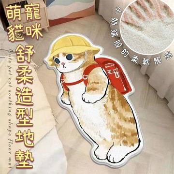✔️有發票🇹🇼現貨🌼萌寵貓咪舒柔造型地墊