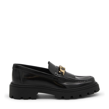 Tod's - Black Leather Fringed Loafers