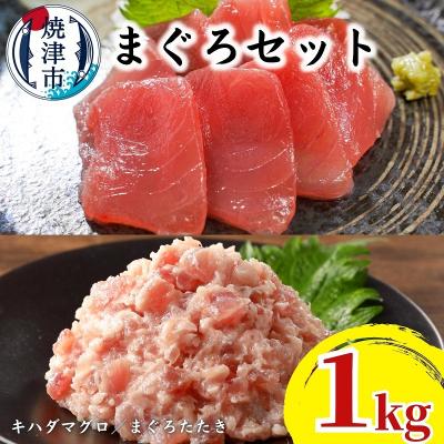 ふるさと納税 焼津市 天然鮪 焼津 キハダマグロ まぐろたたき 計1kg 小分け(a10-923)