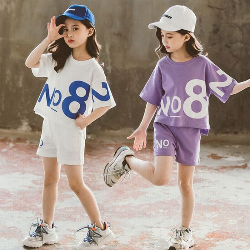 子ども服 セットアップ 女の子 キッズ パンツセット 夏 Tシャツ ショーツ スポーツウェア女の子ファッション 通販 Lineポイント最大get Lineショッピング