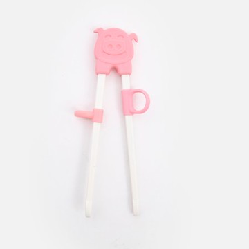 動物樂園幼兒學習筷-粉紅豬(粉)