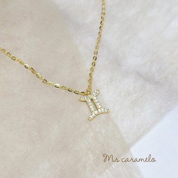 【焦糖小姐 Ms caramelo】6月雙子座項鍊 星座鋯石項鍊