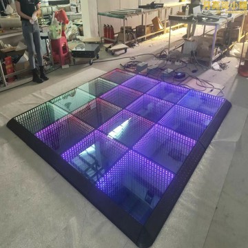 深淵茶幾ktv發光家用酒吧茶桌定製深淵鏡千層鏡防水舞臺地磚燈箱