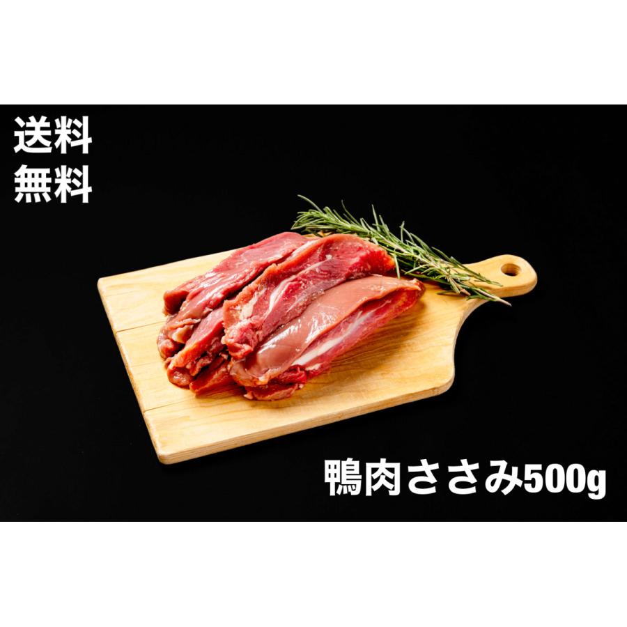 送料無料　鴨肉  ササミ　ささみ　約500g　18〜21本　高タンパク質　低カロリーささみ　栄養