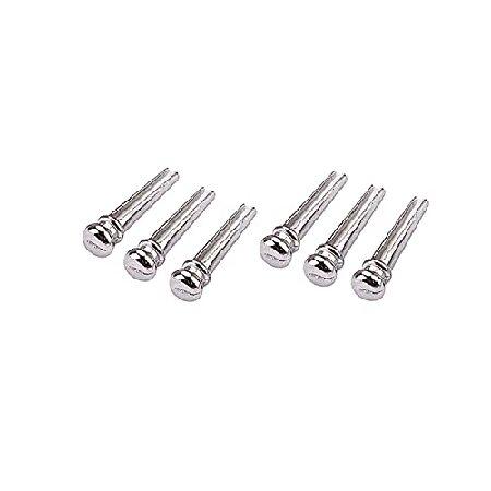 6Pcs Guitar Strings Pins Wear-resistant Sturdy Metal Guitar Replacement Accessories Bridge Nails for Instrument Guitar Bridge