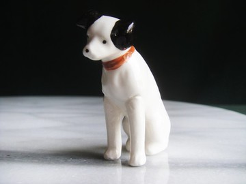 【老時光 OLD-TIME】早期二手日本進口VICTOR-NIPPER勝利犬擺飾品