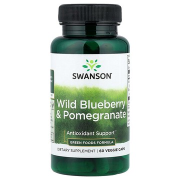 Swanson Vitamins, 野生藍莓和石榴，60 粒素食膠囊