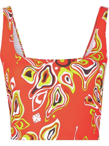 PUCCI - Farfalle-print tank top - women - Polyamide/Spandex/Elastane - S - Red