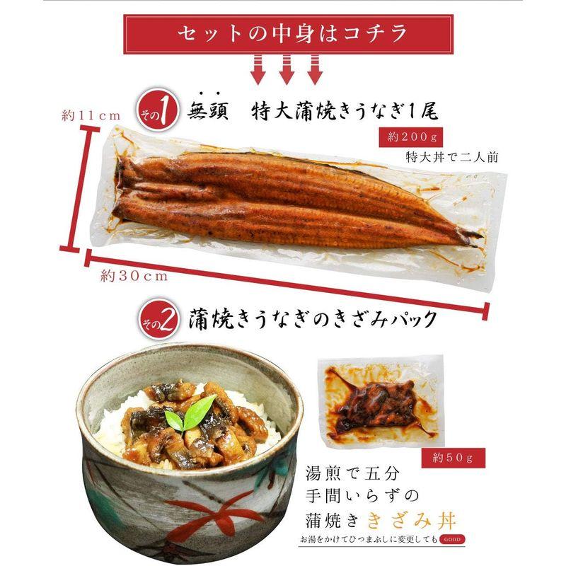 鹿児島うなぎお試しセット 特大蒲焼うなぎ１尾＋きざみうなぎ１パック 美味しい食べ方ブック付き たれ付き 国産 お取り寄せ 蒲焼き 丑の日 高