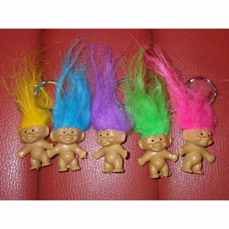 セール(SALE)開催中！ファッション通販 90'S☆ビンテージ☆新品☆トロール人形☆キーホルダー☆5体 その他