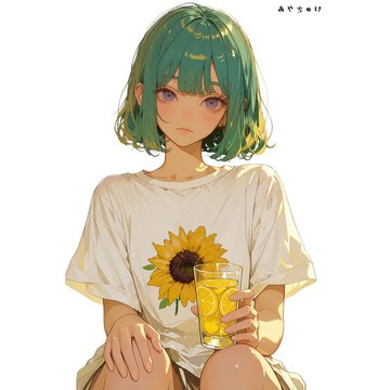 【8 月新品】07-139-0224 人物貼紙 簡約夏日女孩