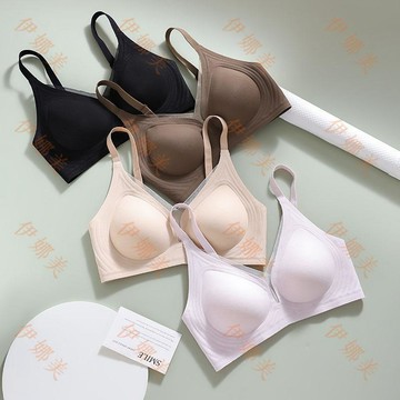 【臺灣出貨👙】原創正版無痕舒適胸型重塑魔法衣聚攏防垂紋理V領網紗內衣文胸【伊娜美】