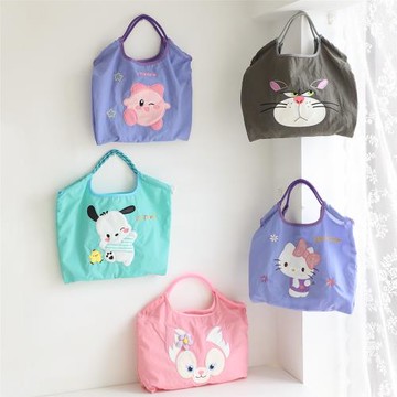 卡通環保購物袋超市買菜袋子大容量手提袋帆布袋手拎單肩包收納袋