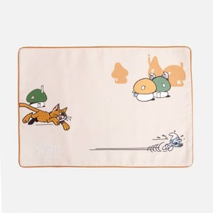 藍色小精靈刺繡餐墊35x50cm 米