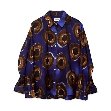 KAIKAI - ReBorn - 多拿紫長袖寬鬆女襯衫