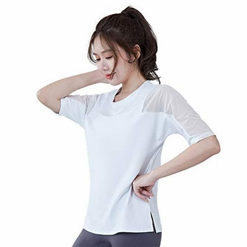 Leoleo スポーツ Tシャツ レディース 半袖 速乾 ランニング トレーニング 再帰反射 機能性 ランニングウェア 白02 M 通販 Lineポイント最大1 0 Get Lineショッピング