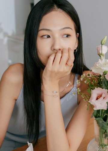 祈願系列｜925純銀・粉晶・水晶手鍊｜魅力、招桃花