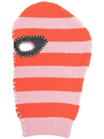 Marni - striped knitted balaclava - men - Lamb Skin/Virgin Wool - L - Red