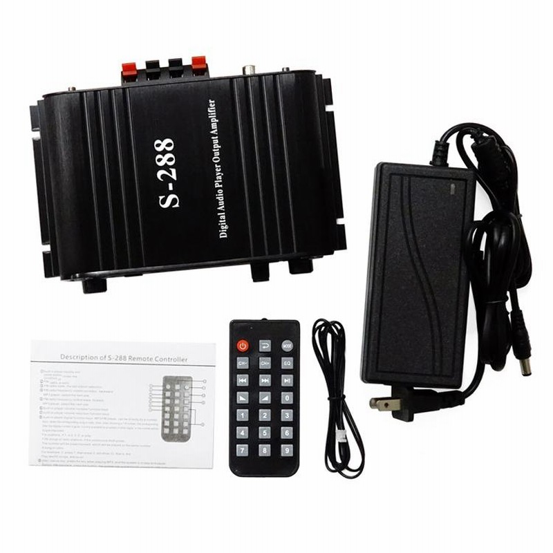 60WカラオケマシンコンパクトパワーアンプUSB/SD/Aux入力リモコン操作可 60WカラオケマシンコンパクトパワーアンプUSB/SD/Aux入力