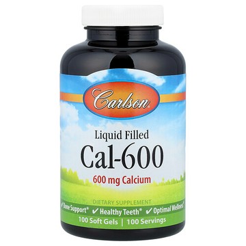Carlson, 液體填充 Cal-600，600 毫克，100 粒軟膠囊